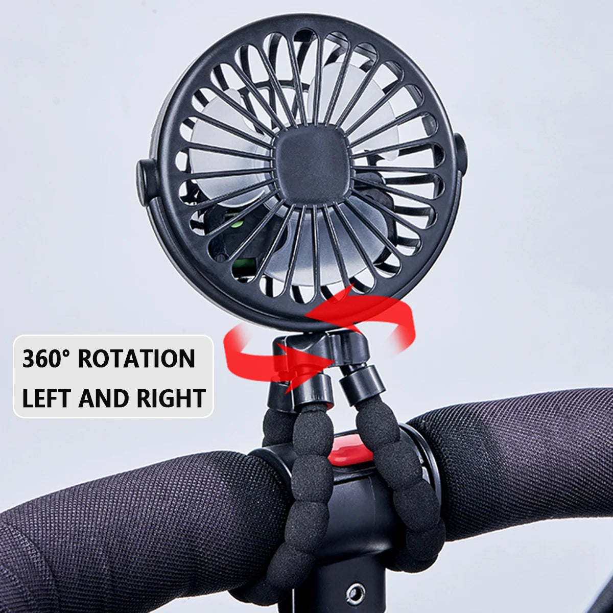 Octopus shape handheld fan standing, hanging and winding 4 forms night light design rechargeable long battery life mini student