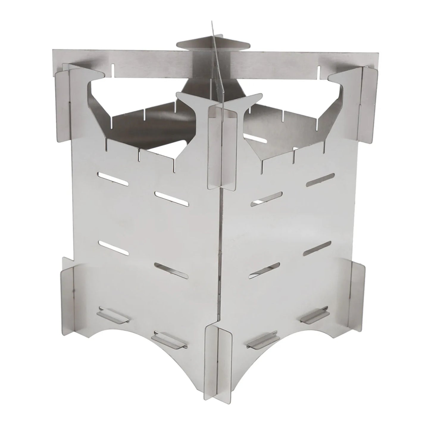 Outdoor Wood Burning Stove Stainless Steel Folding Mini Portable Cooker for Outdoor Camping Travel Hiking Picnic