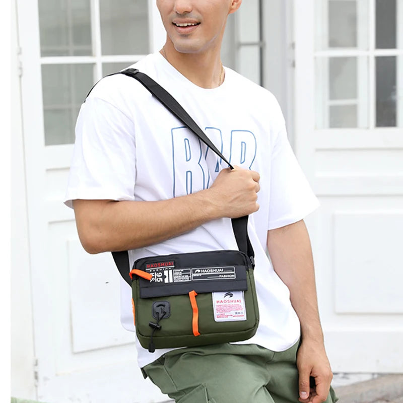 Cross Body Shoulder Bag for Men Fashion Casual Travel Climb Waterproof Nylon Outdoor Sports Military Male Messenger Bags
