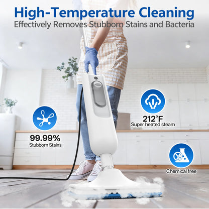 Vastorm Steam Mop Powerful 6 in 1 Handheld Scrubbing Steam Vacmop Detachable Floor Steam Cleaner High Temperature for Hardwood Floor Marble Floor Kitchen Carpet-F2