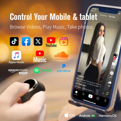 Wireless Finger Remote for Action Cameras. Gesture control for one-click shoot & record. Equipped with 3 sizes