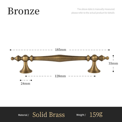 Santaya Bronze Solid Antique Brass Cabinet Handles Wardrobe Pull Cupboard Door Knob Kitchen Cabinet Handles Bronze Pulls