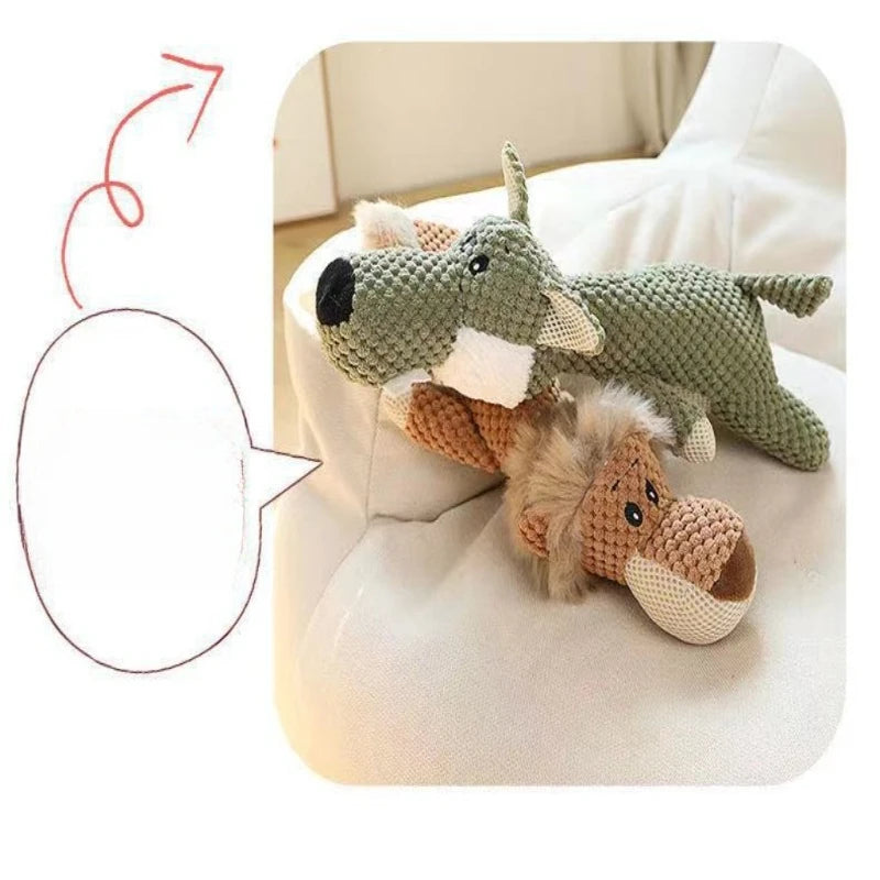 Pet toys dogs and cats bone resistant tear resistant bite resistant sound making grinding teeth cotton rope plush pet dog