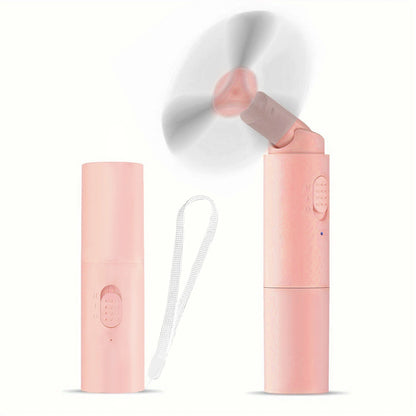 Portable mini fan, USB charging small fan, foldable outdoor portable fan, suitable for office, travel, camping, and outdoor use