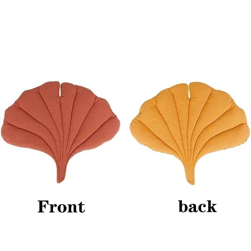 Leaf Shaped Pet Bed Reversible Soft Washable Non Slip Cushion for Cats Dogs Indoor Travel Camping Comfortable Cozy Mat