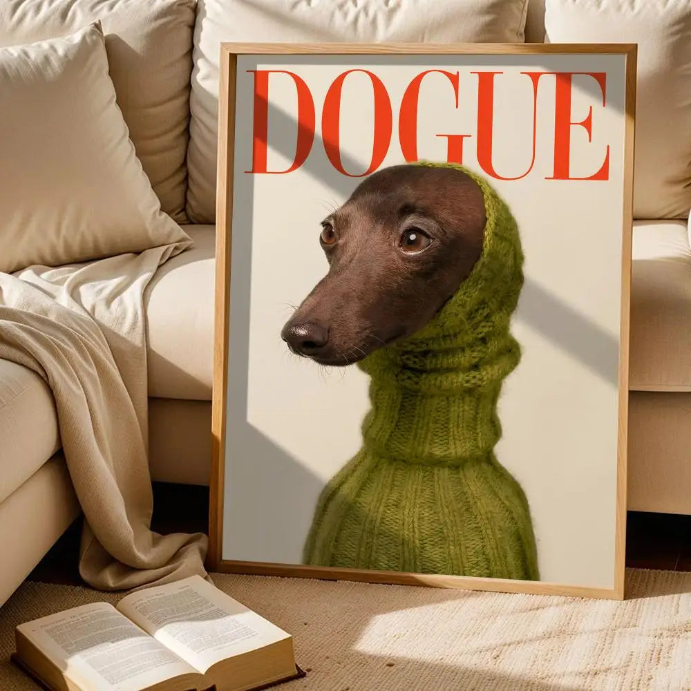 Dogue Painting Calligraphy Canvas Painting Art for Bedroom Living Room Home Decor Wall Decoration Decals Gift