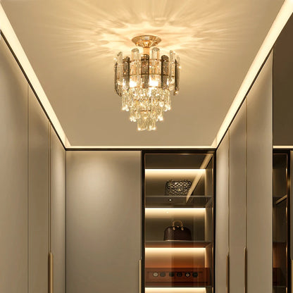 Light Luxury Crystal Small Chandelier Aisle Lamp Corridor Entrance Entrance Foyer Modern Minimalist Balcony Stairwell Lighting