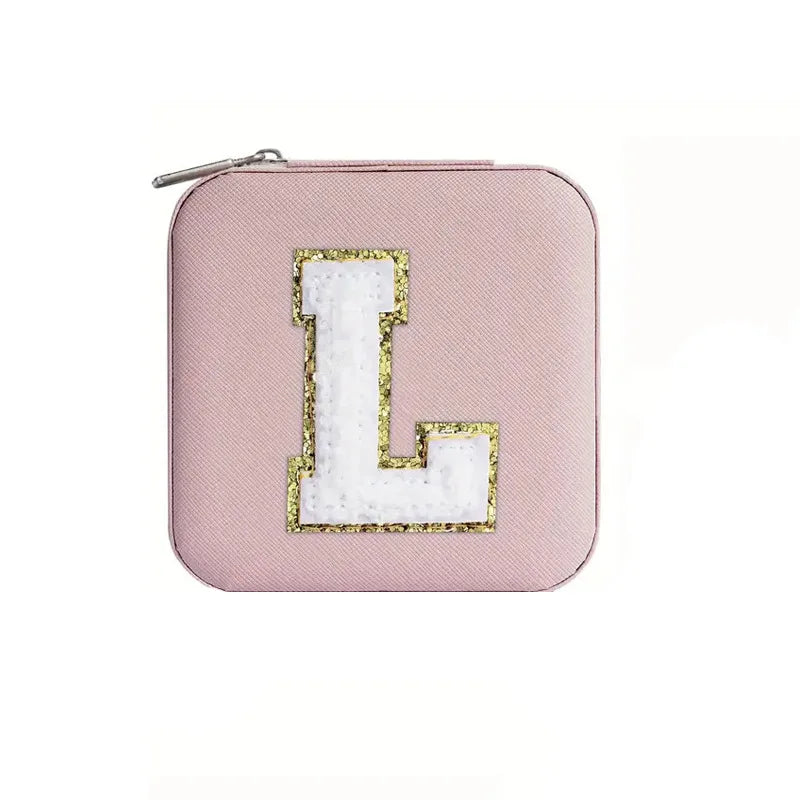 New Creative Letter Jewelry Box Portable Travel Ring Necklace Stud Earrings Storage Box