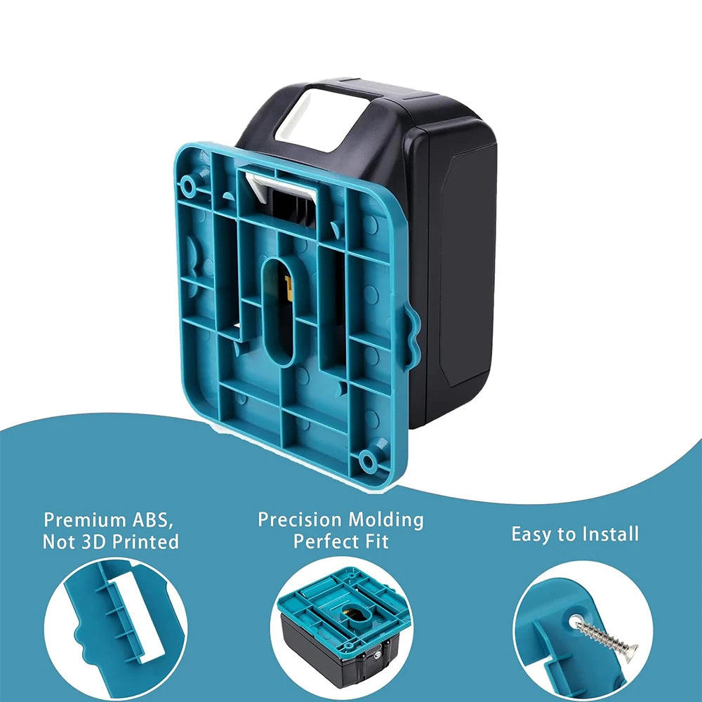 6-Slot Battery Carrying Holder for Makita 18V battery, Batteries Case Storage Organizer Rack, Portable Battery Caddy with Handle