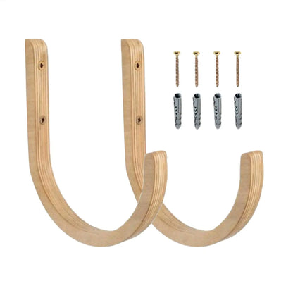 Yoga Mat Storage 2 Pieces Wooden with Screws Yoga Accessories Exercise Mat Rack for Home Indoor Workout Equipment Resistance