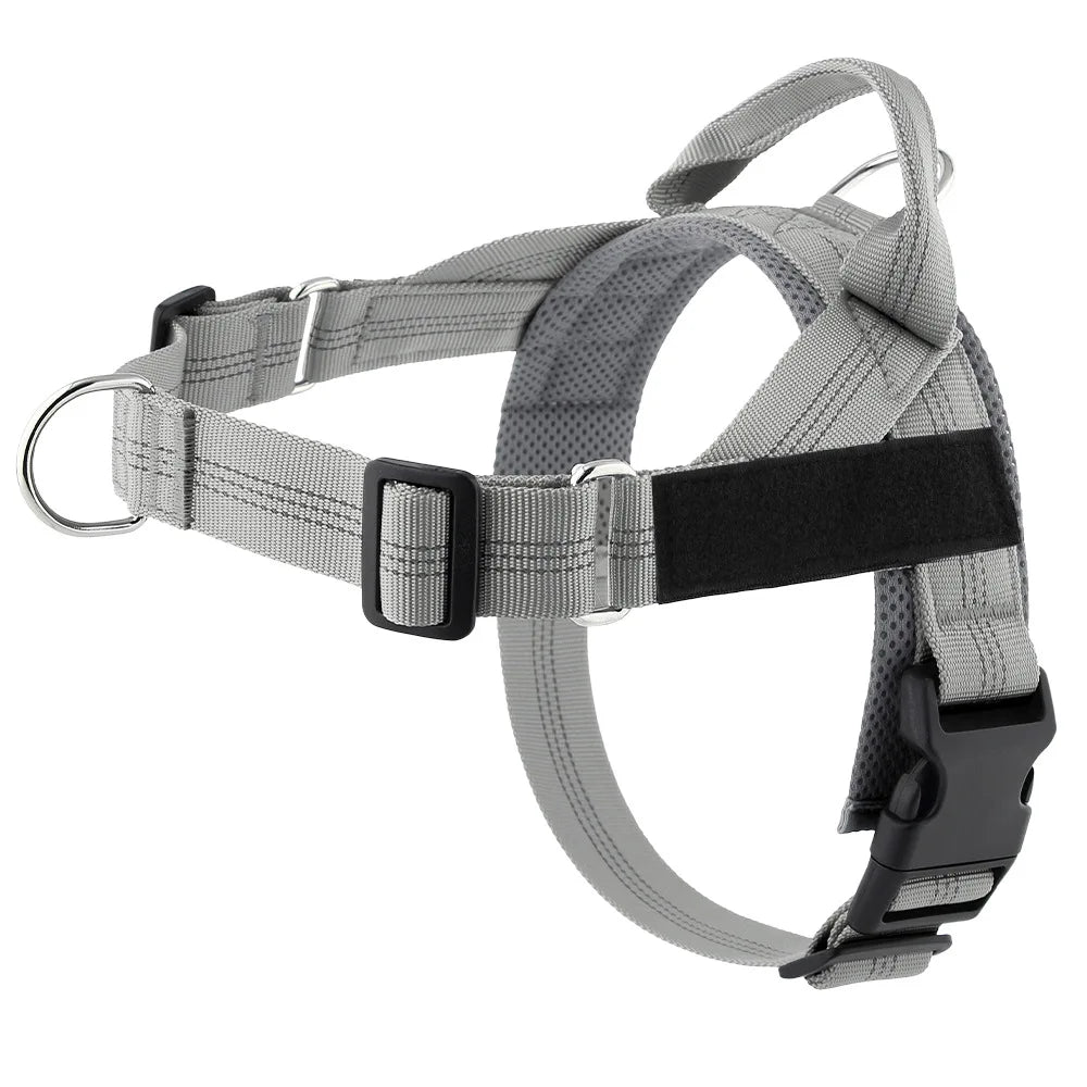 Anti-Pull Dog Chest Harness Adjustable Reflective Nylon Pupoy Vest with Dual D-Ring Breathable Mesh Walking Harness Pet Supplies
