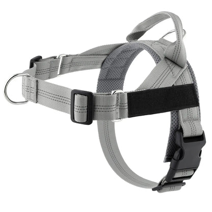 Anti-Pull Dog Chest Harness Adjustable Reflective Nylon Pupoy Vest with Dual D-Ring Breathable Mesh Walking Harness Pet Supplies
