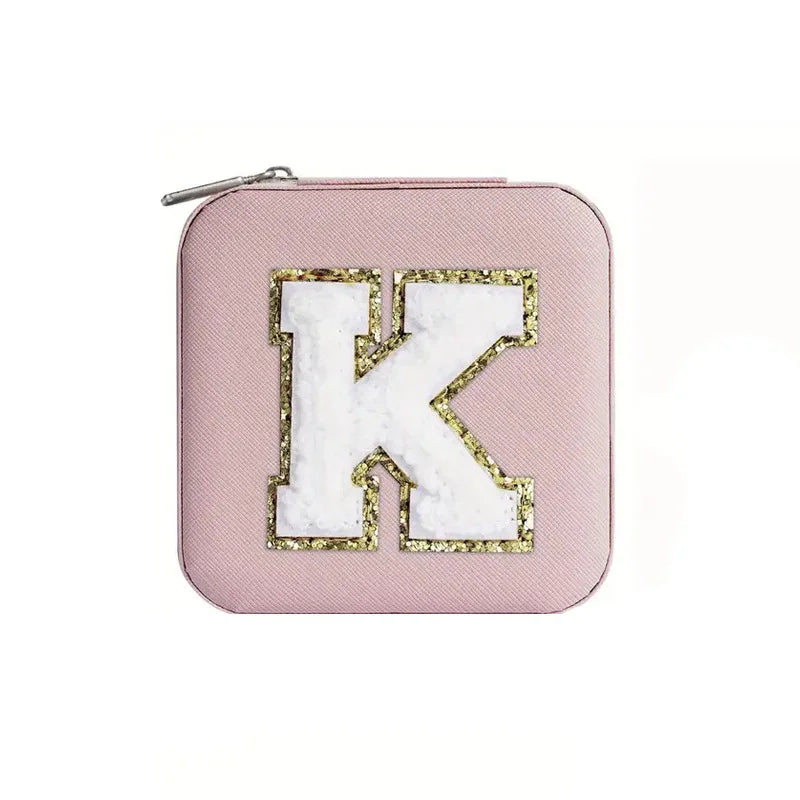 New Creative Letter Jewelry Box Portable Travel Ring Necklace Stud Earrings Storage Box