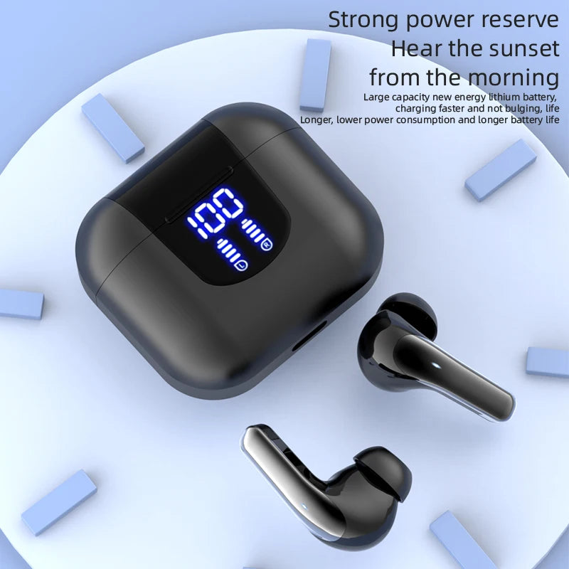 Bluetooth 5.4 In Ear Wireless Earbuds HiFi Stereo Sound Noise Reduction Digital Display Earphone For Daily & Gaming Use