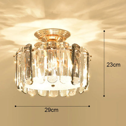Light Luxury Crystal Small Chandelier Aisle Lamp Corridor Entrance Entrance Foyer Modern Minimalist Balcony Stairwell Lighting