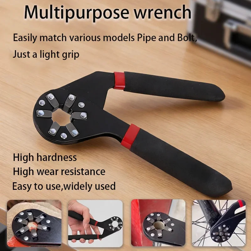Magic Wrench 6 Inch 8 Inch Multi-purpose Hexagonal Alloy Steel Manual Clampable Movable Hexagonal Wrench hand tool wrench