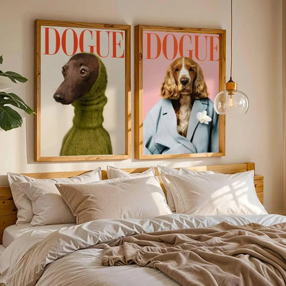 Dogue Painting Calligraphy Canvas Painting Art for Bedroom Living Room Home Decor Wall Decoration Decals Gift