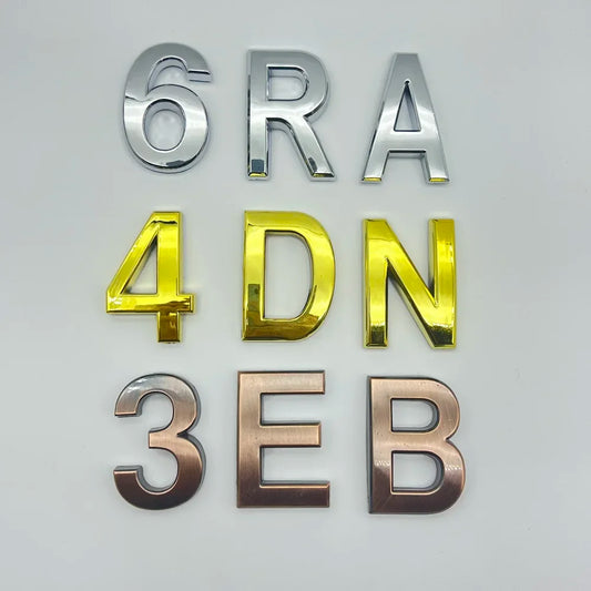 House Number Outdoor Letter 5-7cm for Home Mailbox Hotel Address ABS Acrylic Numeral Tag Number Plate Sign 0 To 9 Door Label