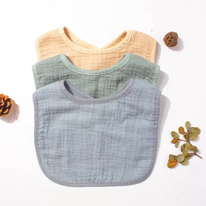 Mother and Baby Category A Children's Saliva Towel, Baby Cotton Gauze Absorbent Bib, Infant Anti-Spill Feeding Essential