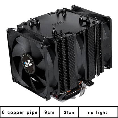 6 Copper Pipe Double Tower ARGB Cpu radiator Cooler 90MM 4Pin Fan 1200 1150 1155 1366 1700 AM3 AM4 X99 2011 PC Heat Sink 2011-V3