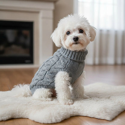 Stylish Dog Clothing Cable Knit Sweater Warm Comfortable Pet Apparel For Dogs Daily Wear And Outdoor Activities Warm Pet cosplay
