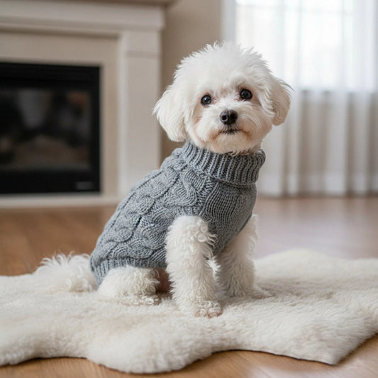 Stylish Dog Clothing Cable Knit Sweater Warm Comfortable Pet Apparel For Dogs Daily Wear And Outdoor Activities Warm Pet cosplay