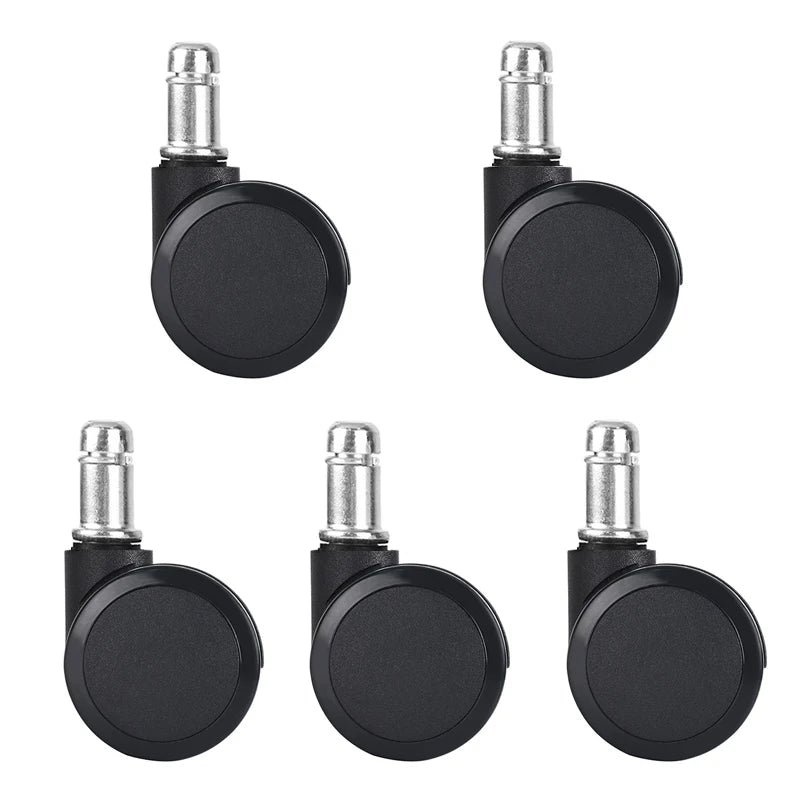 5pcs 2 inch Universal Swivel Caster Wheels Replacement Gaming Chair Office Chair Casters Trolley Rollers Furniture Hardware