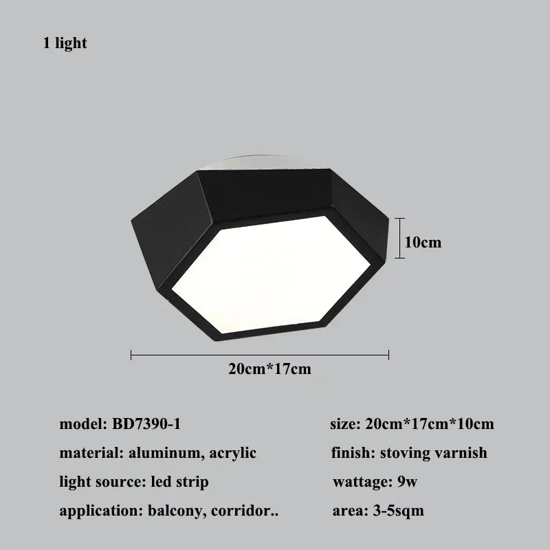 Modern Geometry Led Ceiling Lamp Living Room Chandeliers Lighting Bedroom Dimmable Lamparas Nordic Home Decor Lights Luminaria