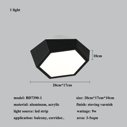 Modern Geometry Led Ceiling Lamp Living Room Chandeliers Lighting Bedroom Dimmable Lamparas Nordic Home Decor Lights Luminaria