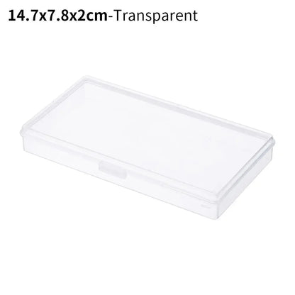 1Pcs Plastic Transparent Storage Box Small Items Sundries Jewelry Organizer Case Beads Container Pill Chip Box Tools Accessories