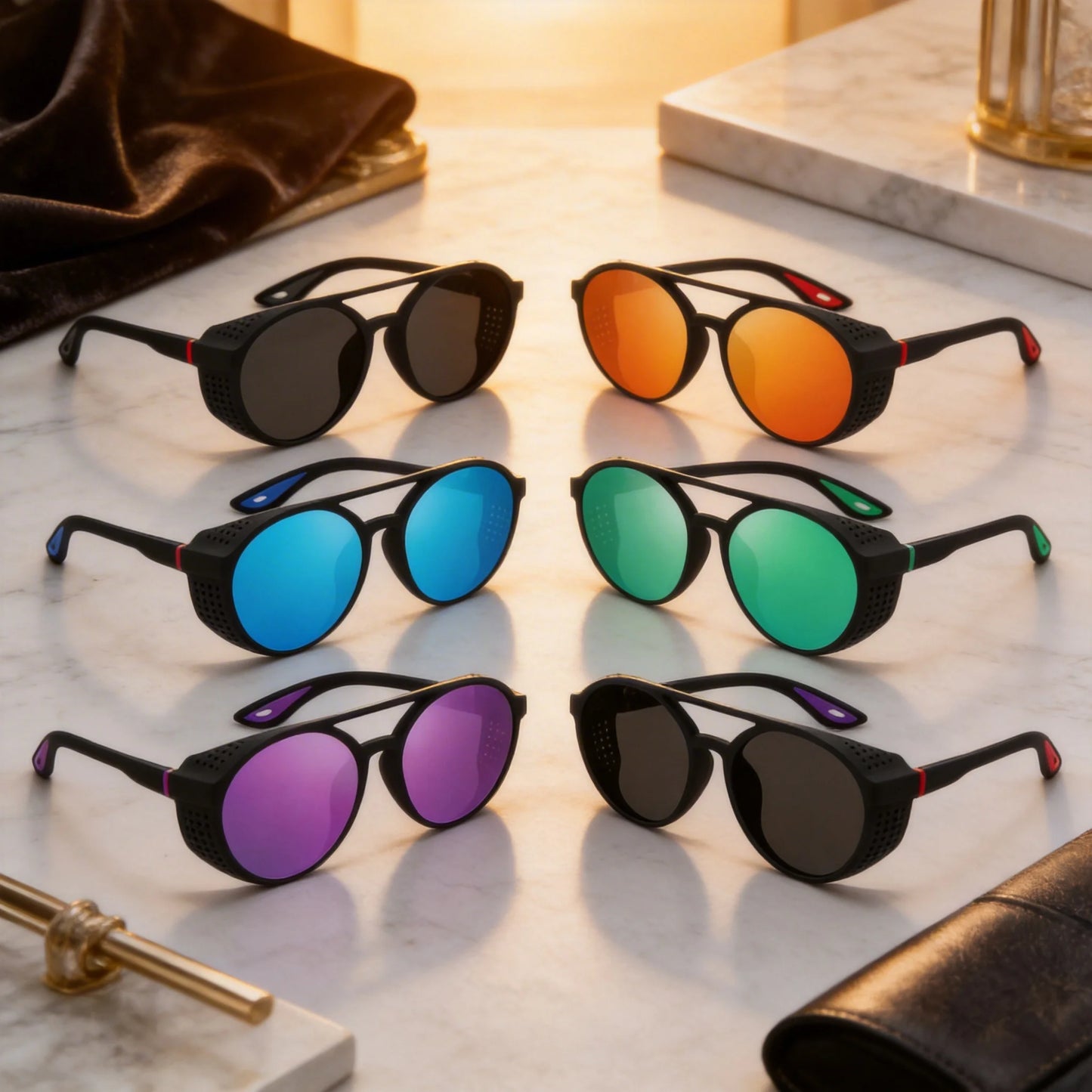 Polarized Sunglasses Sun Glasses With Side Shields Uv400 Protection Mirrored Lens Outdoor Sport Driving Fishing Cycling Glasses
