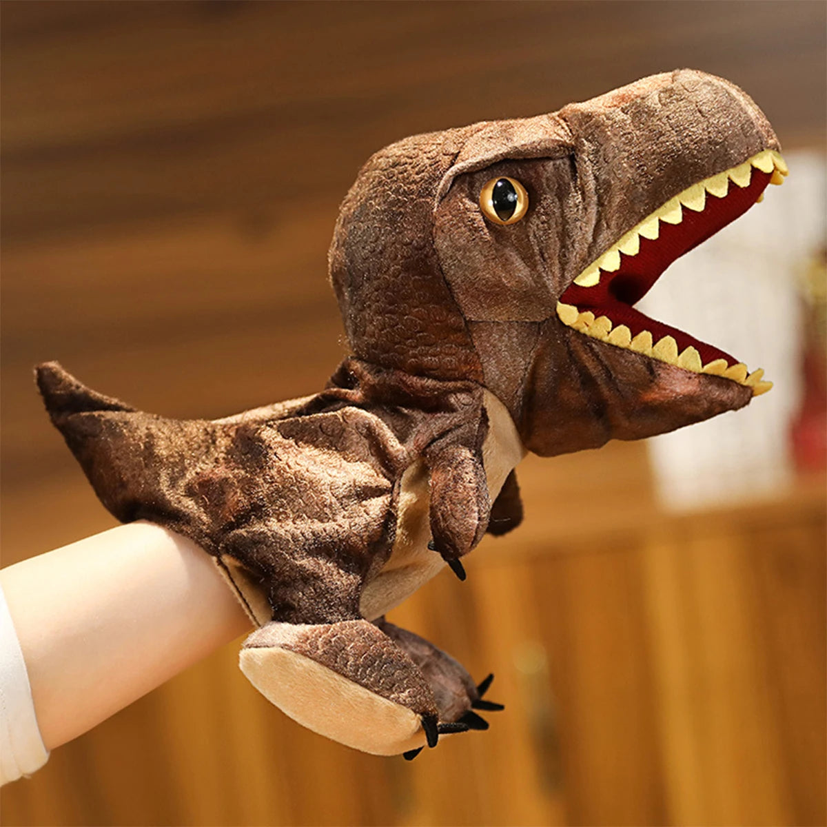 Pet Dog And Cat Interactive Toys Dinosaur Hand Puppet Toy Cartoon Plush Doll Parent-child Game Dinosaur Tyrannosaurus Rag doll