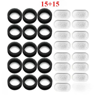 Replacement Filters Cat Water Fountain Filters Element for Stainless Steel Cat Water Fountain Activated Carbon Sponges Filters