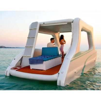 OME Large Szie 4-8 Persons Inflatable Yacht Boat Inflatable Electric Boat With Anti-slip Floor Pontoon Boat Ships Fishing Diving