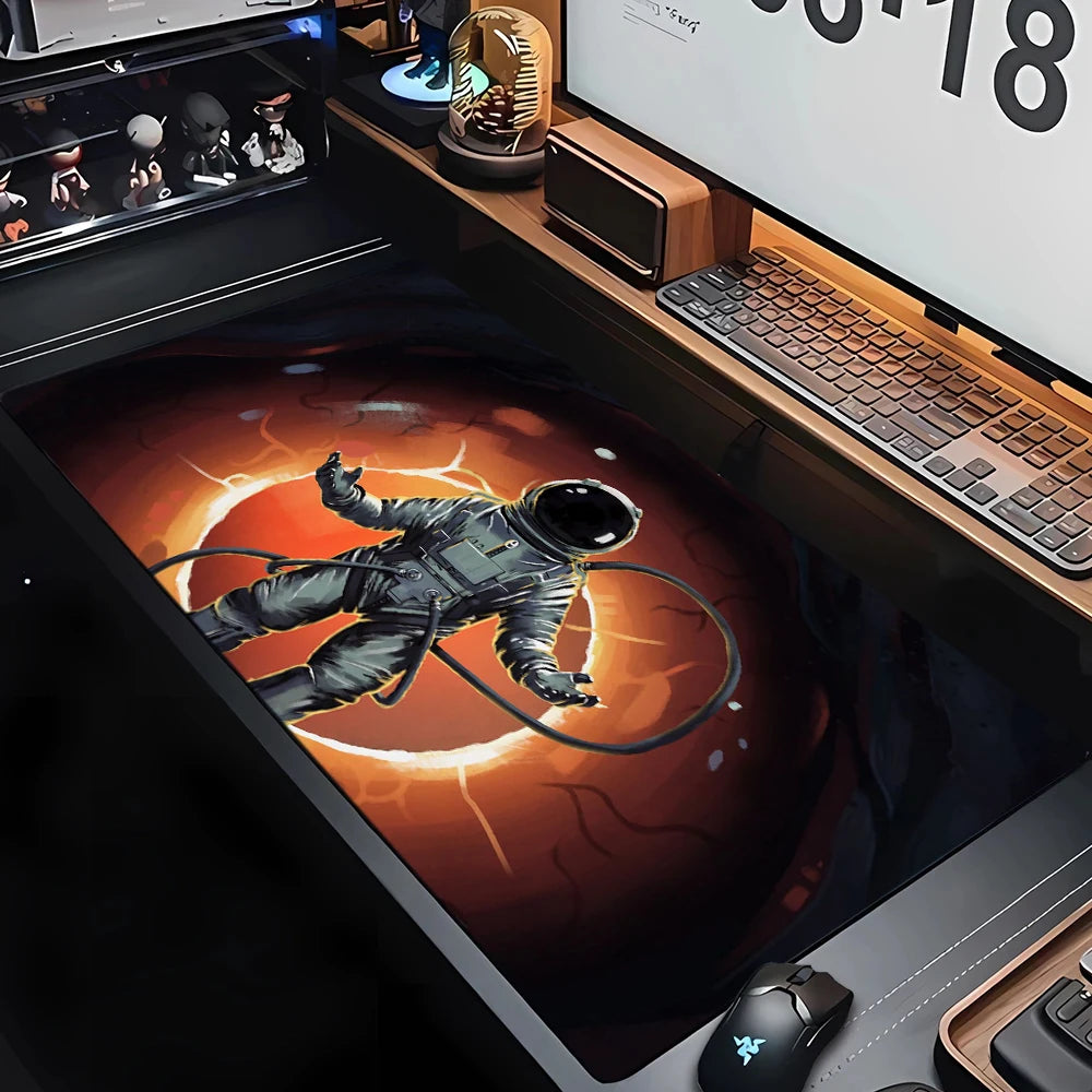 Space Astronaut Mouse Pad New Large Computer Office Game Table Mats XXL Rubber Anti-slip Gaming Keyboard Mousepad Long Desk Pads