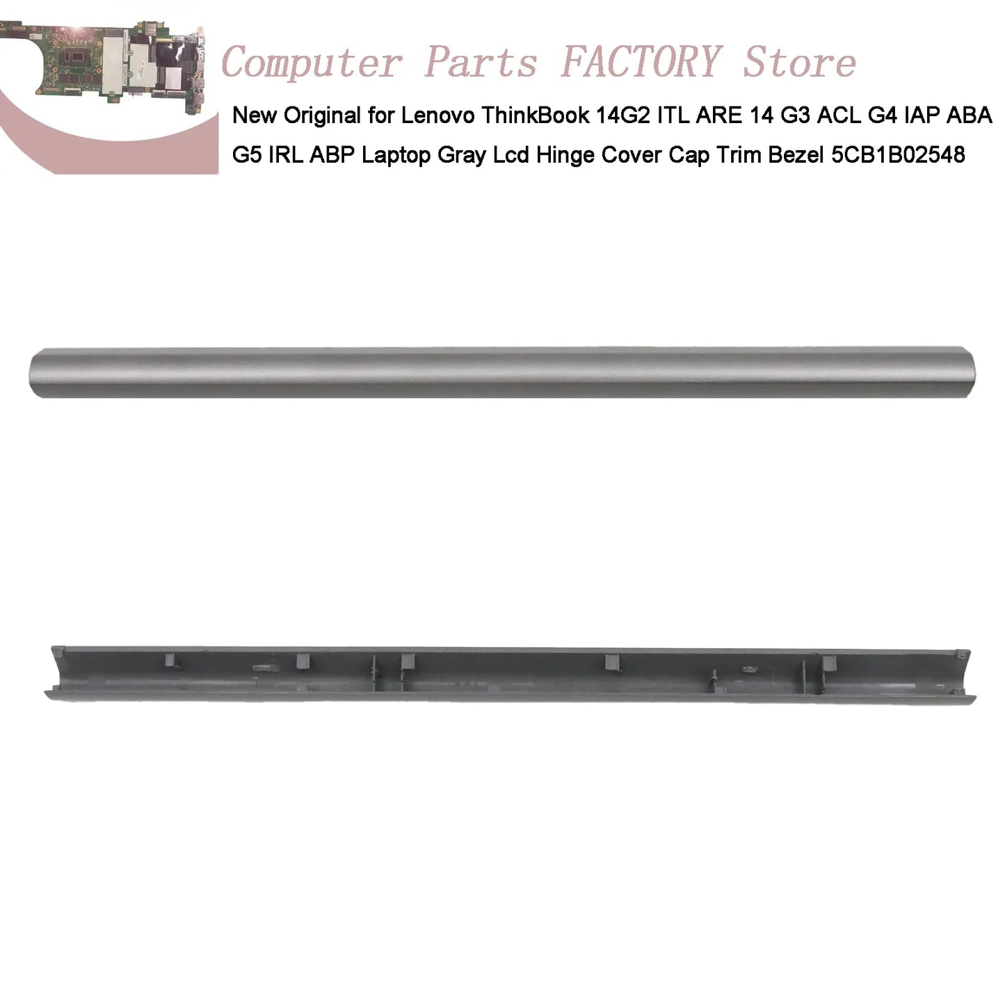 Original for Lenovo ThinkBook 14 G2 ITL ARE G3 ACL G4 IAP ABA G5 IRL ABP Laptop Gray Lcd Hinge Cover Cap Trim Bezel 5CB1B02548