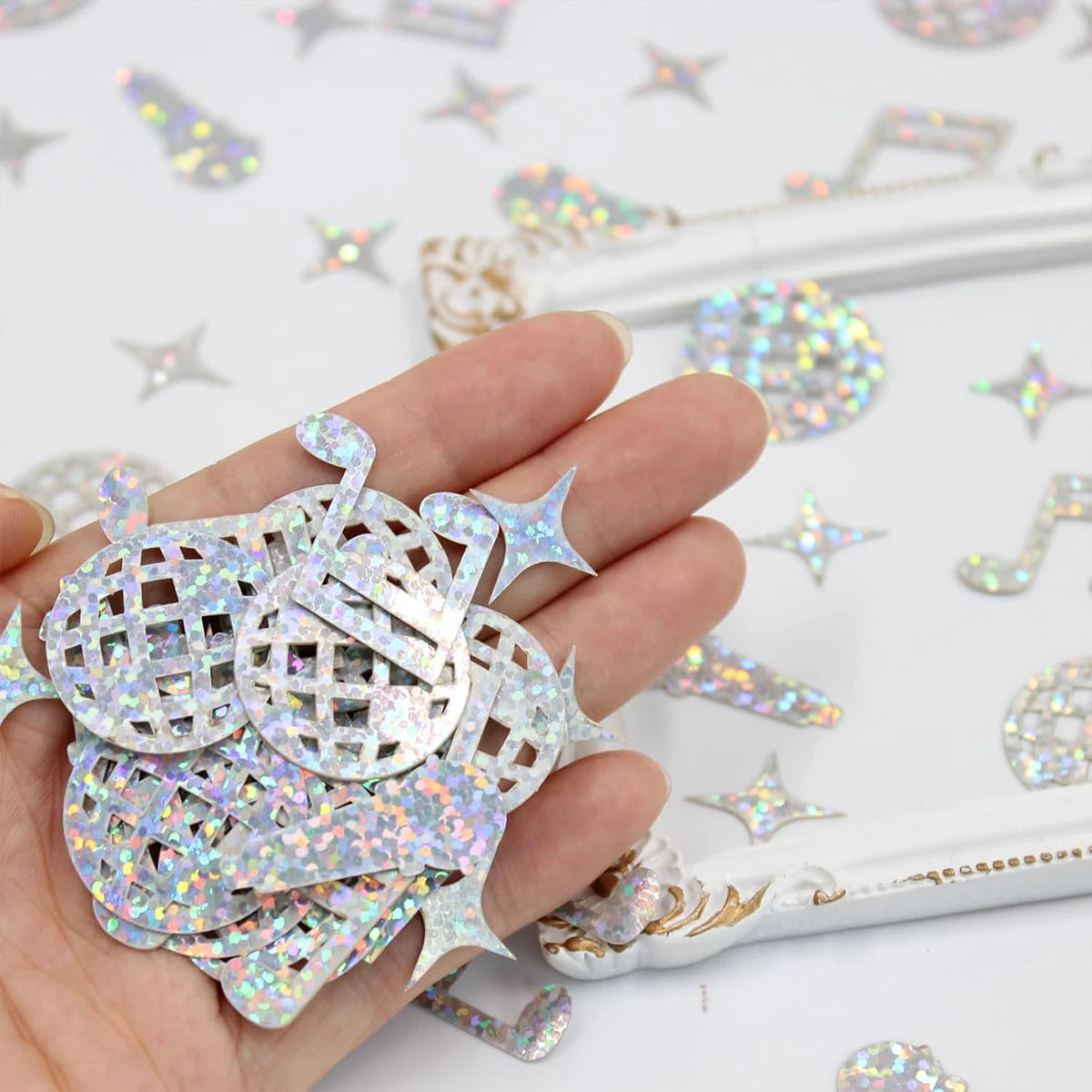 1 Set Disco-Themed Confetti & Glitter Disco Ball Party Decorations — Ideal for Disco, Birthday, and Music-Themed Parties