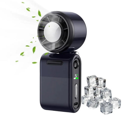 Portable Handheld Fan 5-Speed Personal Foldable Digital Display Hot Weather Electric Mini Fan For Outdoor Travel Camping Fishing