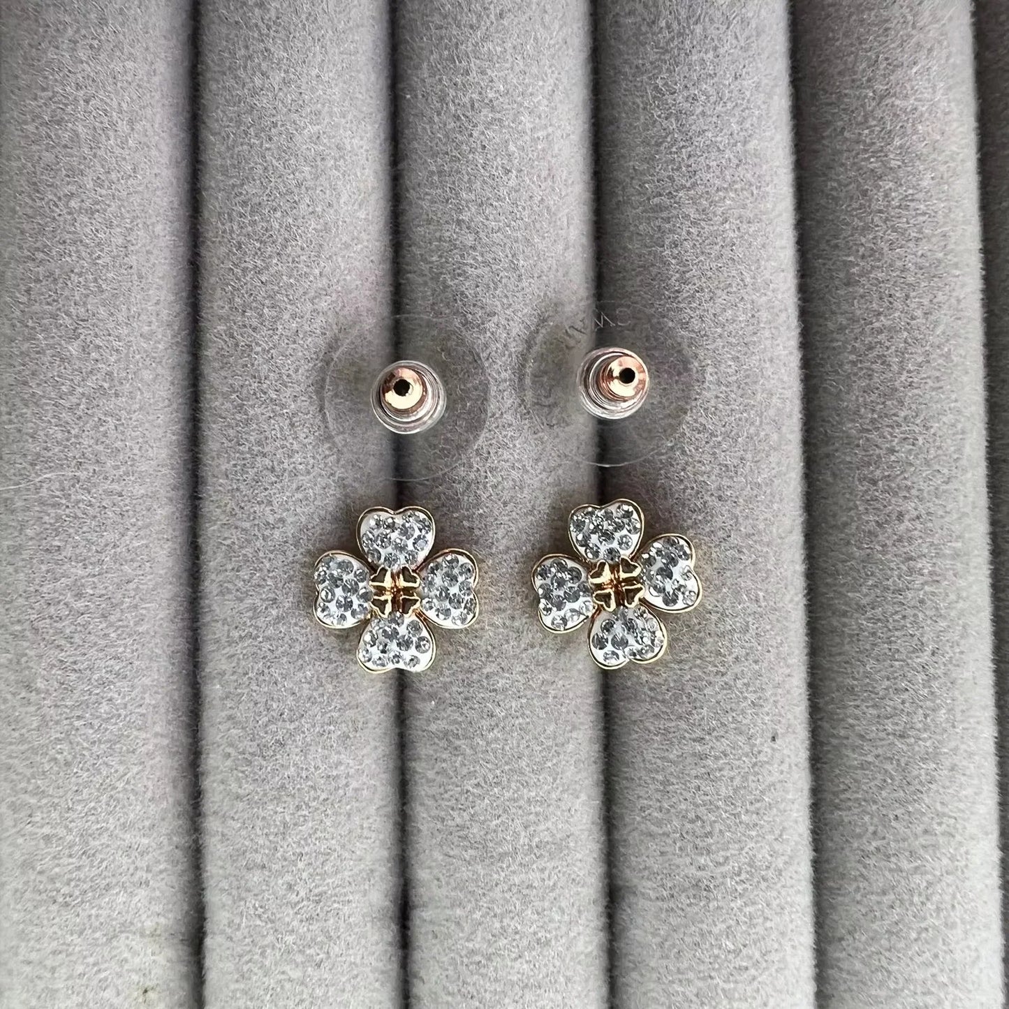 2026 New Trend Fine Jewelry Set Original Charm Luxury Lucky Grass Crystal Fashion Necklace Ring Earrings Romantic Gift for Women