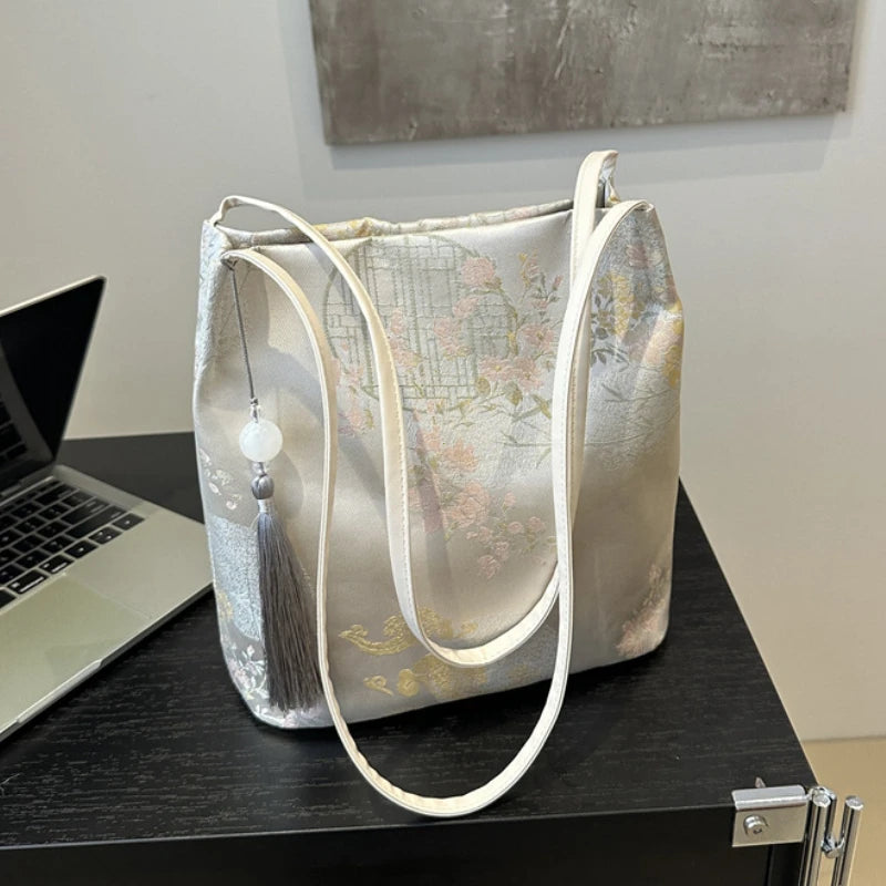 Women's Shoulder Bags New Chinese Style Temperament Elegant Advanced Retro Tote Bag Fashion Large Capacity All-match Handbags