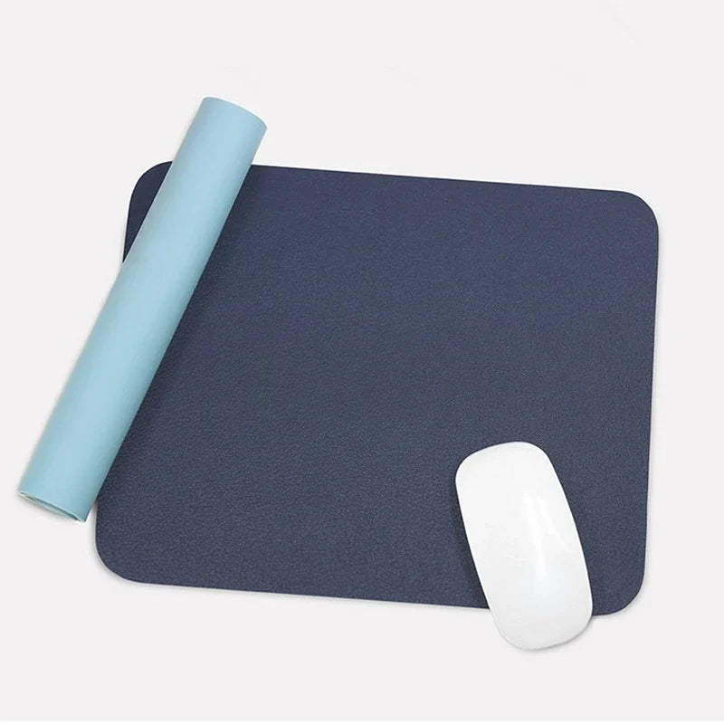 26X21cm Mouse Pad Universal Anti-slip Gaming Mouse Mat PU Leather Waterproof Cup Mats Coaster Laptop Desktop Mousepad