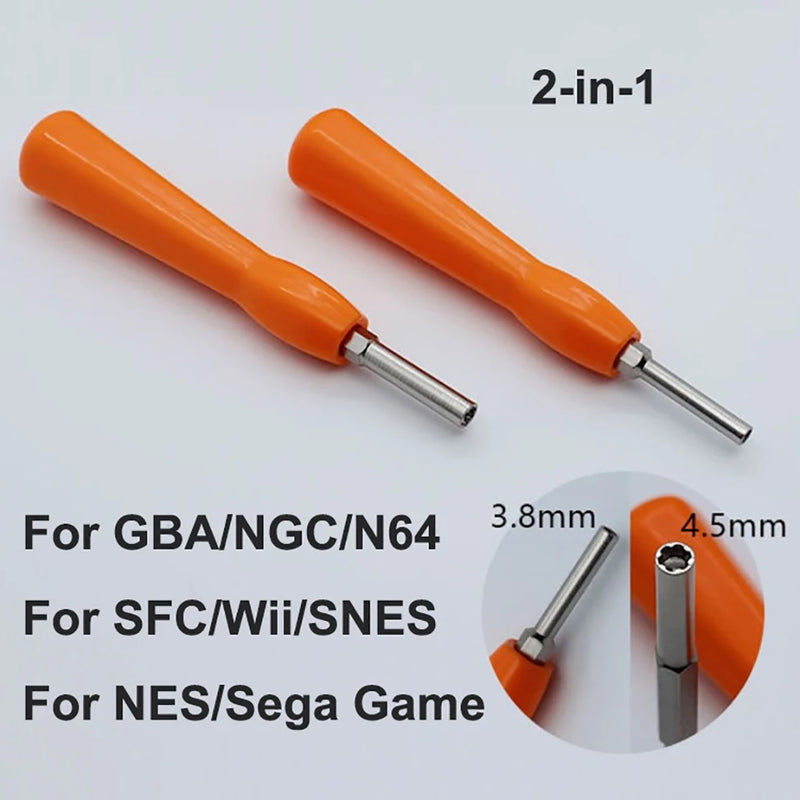 JCDScrewdriver 3.8mm 4.5mm Security Screwdriver 2 In 1 Repair Tool Gamebit For NES SNES N64 GameBoy SFC NGC Wii Screwdriver Tool