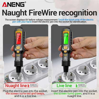 Dual-use Screwdriver Voltage Tester Pen ANENG B20 Double Head Insulated Slotted Cross Pen Screw Driver Repair Meter Hand Tools