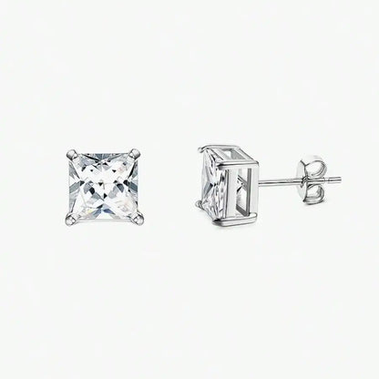 4-Piece Fashionable Micro-Inlaid Cubic Zirconia Women'S Stud Earrings, Gift For Festival
