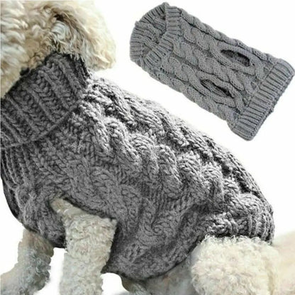 Pet Dog Sweater Small Dog Clothes Fashion Autumn Winter Solid Knitting Warm Comfort Clothing Cat Puppy Clothes Costume