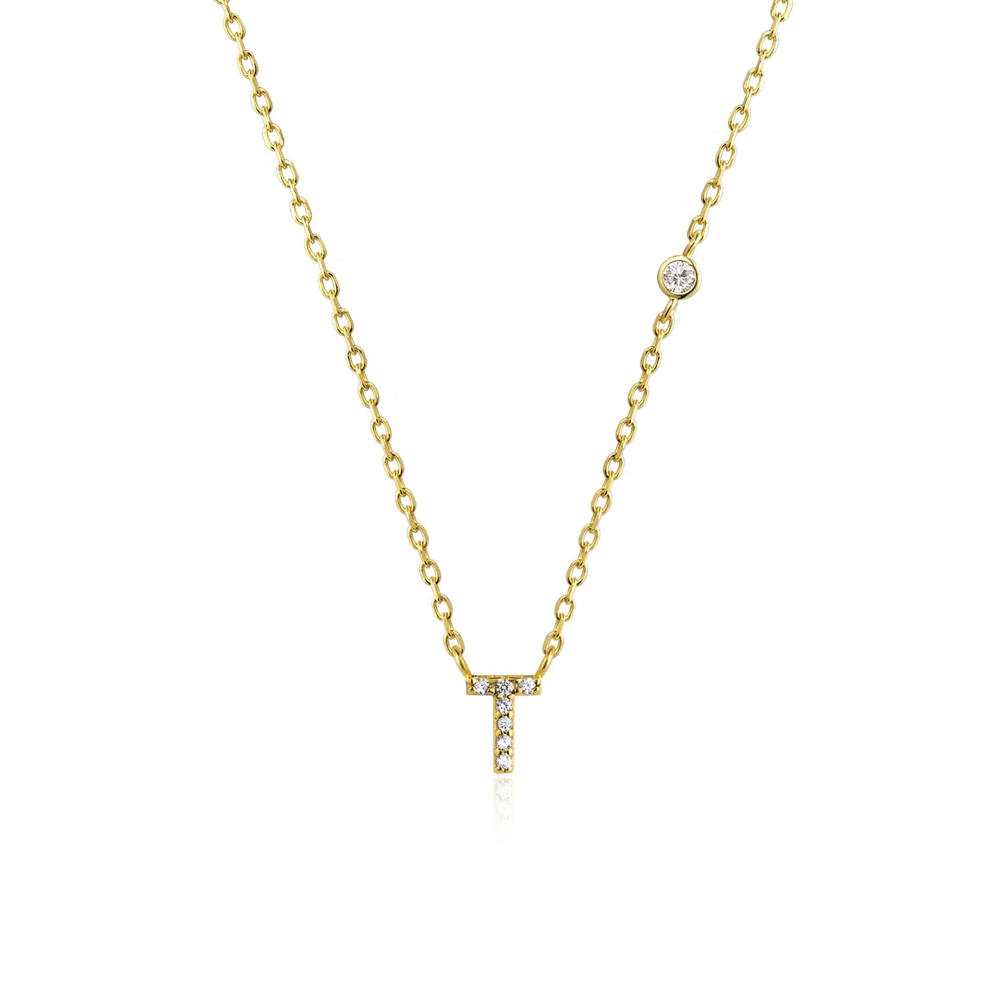 VEWANT New 925 Sterling Silver Monogram Initial Letter A M Pendant Long Chain Necklace Crystal Fine Jewelry Luxury Fine Jewelry