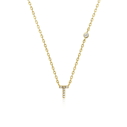 VEWANT New 925 Sterling Silver Monogram Initial Letter A M Pendant Long Chain Necklace Crystal Fine Jewelry Luxury Fine Jewelry