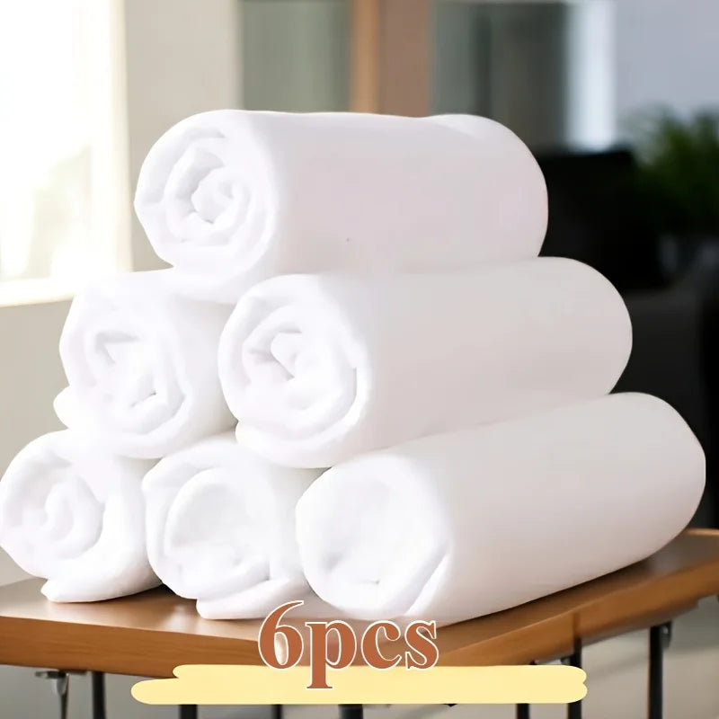6pcs/set Ultra-soft bath towels, hand towels, and face towels! Quick-drying and durable, perfect for home or travel use