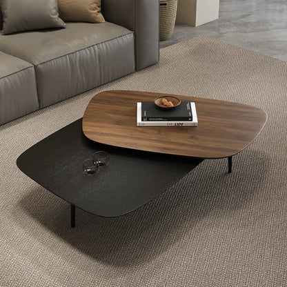 Clear Tray Luxury Coffee Table Kawaii Unique Modern Wood Nordic Side Table Living Room Balcony Mesa Auxiliar Home Furniture