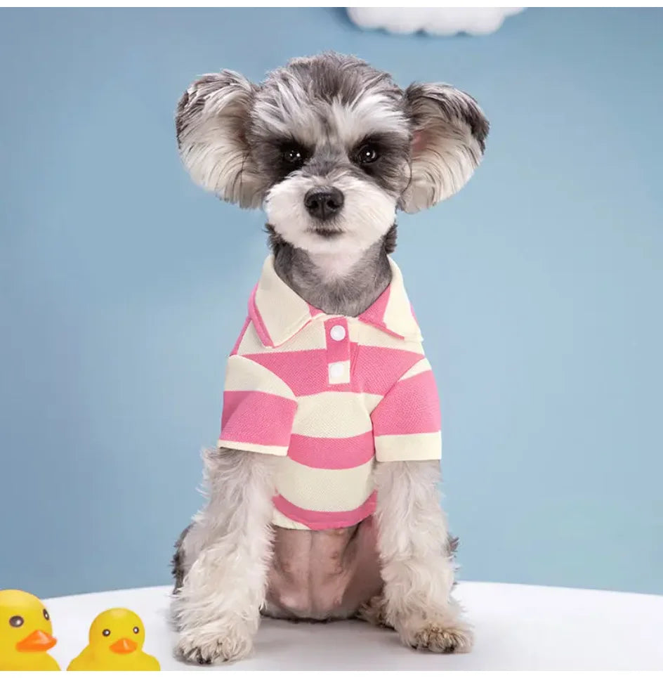 Pet Dog Polo Shirt Dog Clothes Summer Casual Clothing for Small Large Dogs Cats T-Shirt Chihuahua Pug Costumes Yorkshire Shirts